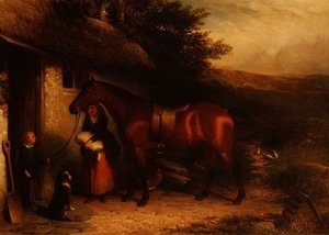 À la porte du cottage - English School